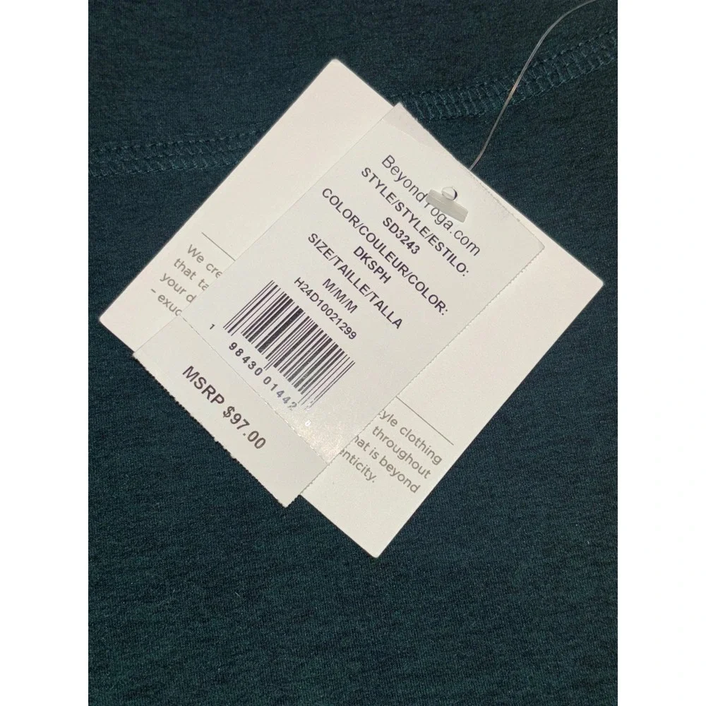 Beyond Yoga Caught in the Midi High Waist Medium Leggings NWT Dark Spruce Green